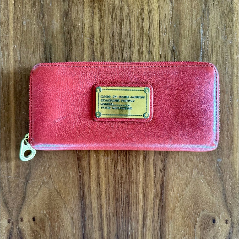 Marc by Marc Jacobs Red Leather Wallet